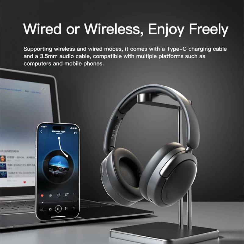 2026 Sony NC Wireless Headphones Bluetooth 6.0 Noise Canceling 45dB Over Ear Headset Spatial Audio Earphone 80H Time 2026 - 6