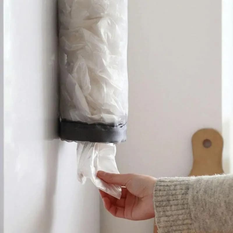 3/2/1PC Home Grocery Bag Holder Wall Mount Plastic Bag Holder Dispenser Hanging Storage Garbage Bag Kitchen Garbage Organizers - 4