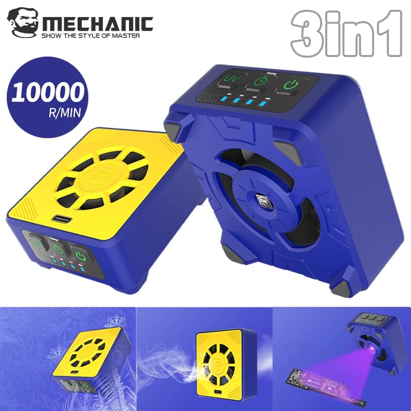 MECHANIC CUV-3 UV Curing Lamp and Cooling Fan Heat Dissipation for Mobile Phone Tablet Motherboard Green Oil Curing Repair Tools