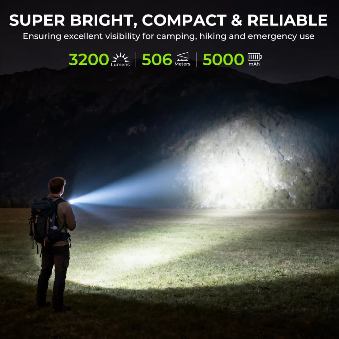 Wurkkos TS28 EDC Flashlight 3200 lm Rechargeable 21700 Battery 506m Beam Distance Magnetic Tail Cap Self-Defense Flashlight - 3