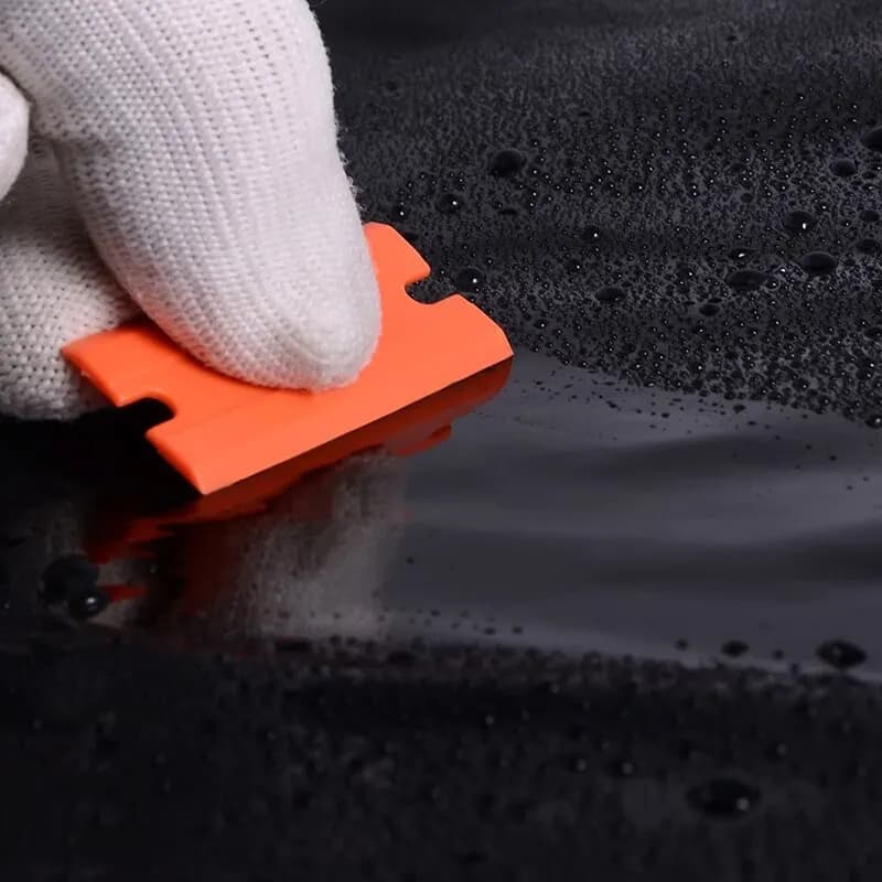 100 Pieces Two Cutting Plastic Razor Blade Label Clean Razor Glue Remover Window Glass Clean Scraper Car Wrap Sticker Squeegee - 4