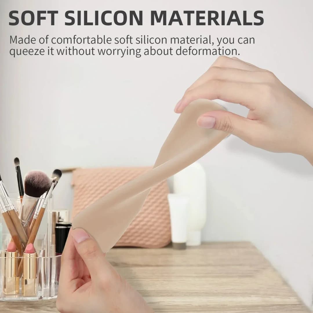 Travel Makeup Brush Holder Silicone Cosmetic Brushes Bag Makeup Sponge Case Portable Waterproof Makeup Tools for Women Girls - 2
