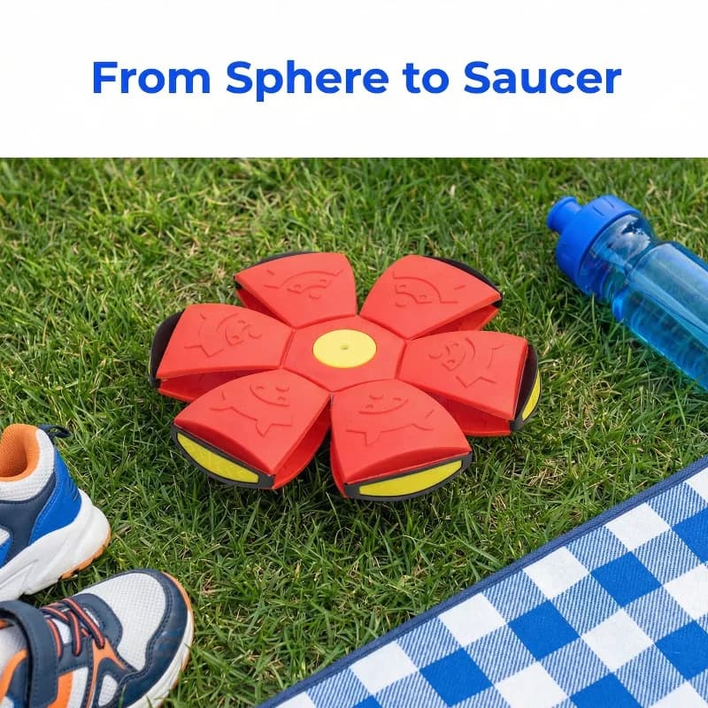 Flying UFO Throw Disc Ball – Outdoor Garden Basketball Game Toy for Kids, Flat Throw Flying Disc Fun Activity Toys - 3