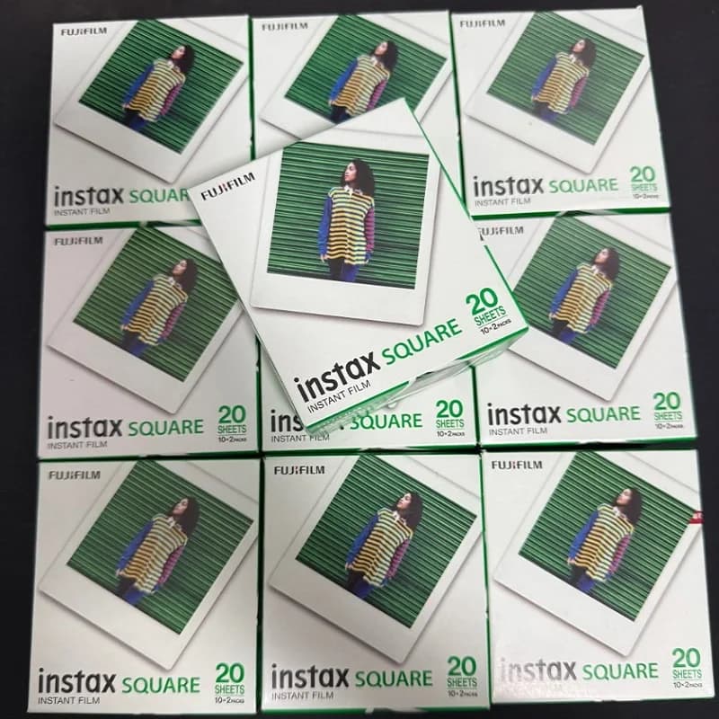2026 Fujifilm Instax Square White Edge Original 10 40 60 80 100  Sheets For SQ1/SQ10/SP-3/SQ20 Hybrid Cameras Starry Sky/Black