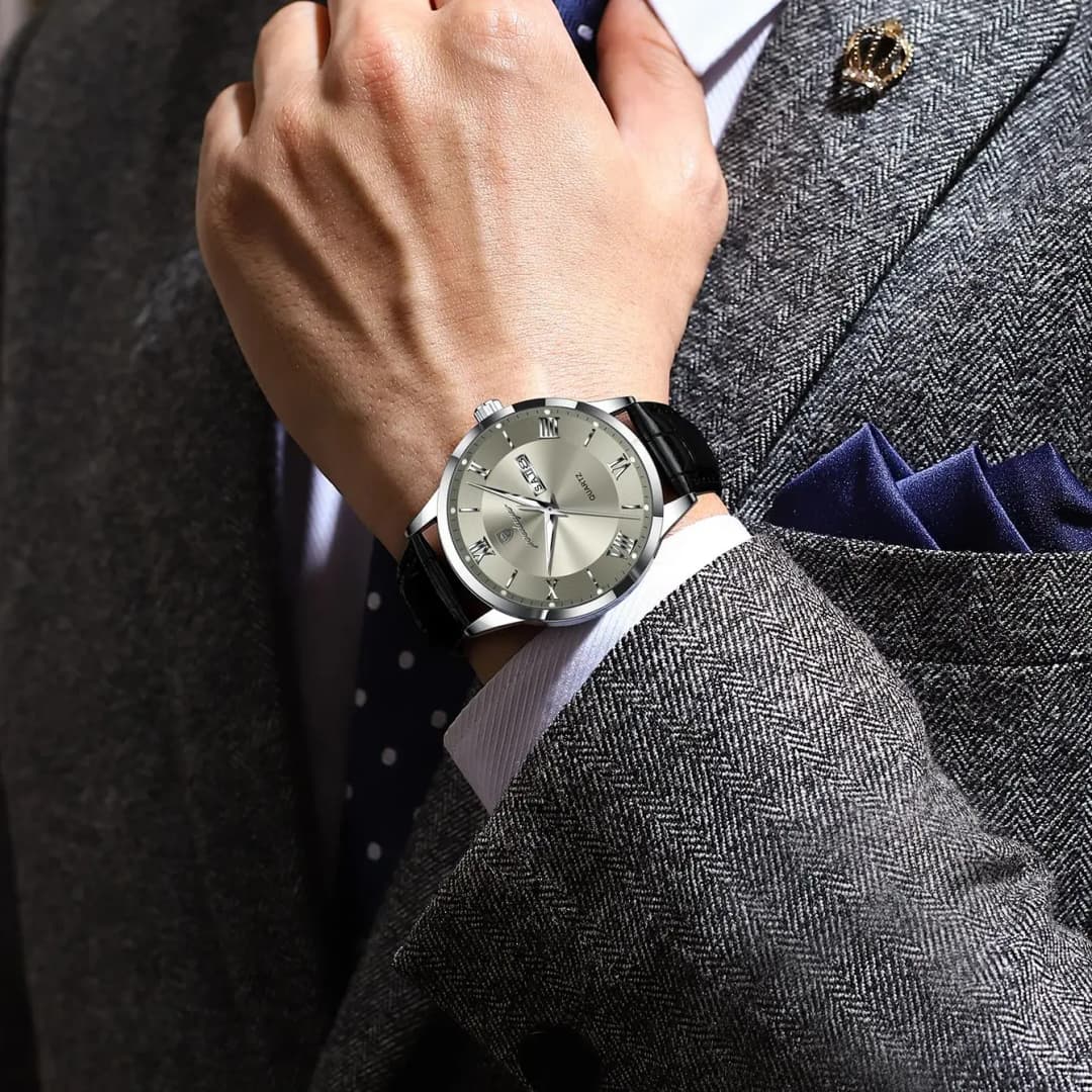 POEDAGAR Top Luxury Watch For Men Military Waterproof Luminous Date Week Man Wristwatch Leather Men's Quartz Watches Sport Reloj - 5