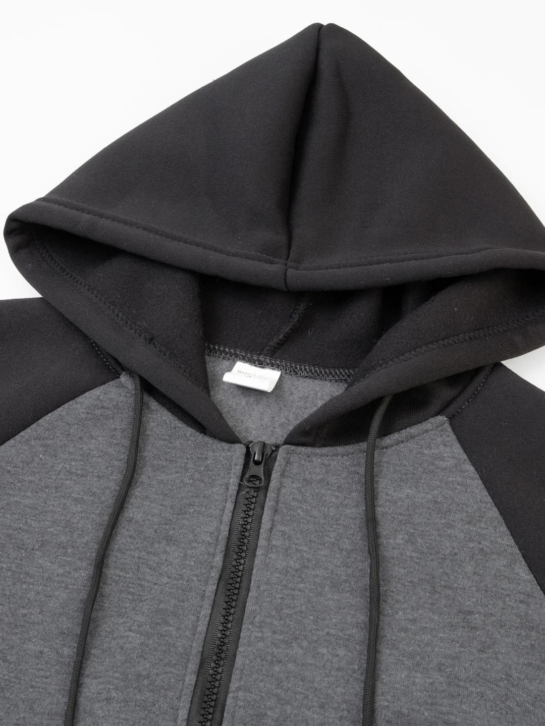 Autumn Winter New Zipper Fleece Hooded Coat Casual Men Women Plus Size Loose Pullover Fashion Raglan Sleeves Sweatshirt Top - 3