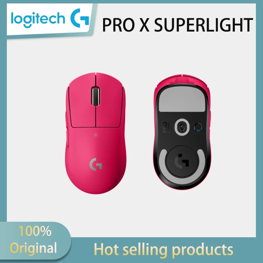 ماوس ألعاب لاسلكي Logitech PRO X SUPERLIGHT، خفيف الوزن 63 جرام، شحن، قابل للبرمجة على نطاق واسع