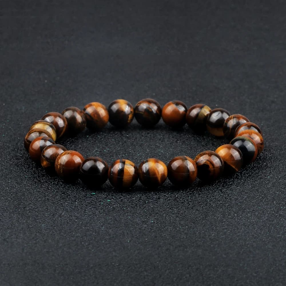 6mm 8mm Natural Tiger Eye Bangle High Quality Men Natural Energy Stone Beads Healing Bracelet Fashion Women Jewelry Gift Pulsera - 2