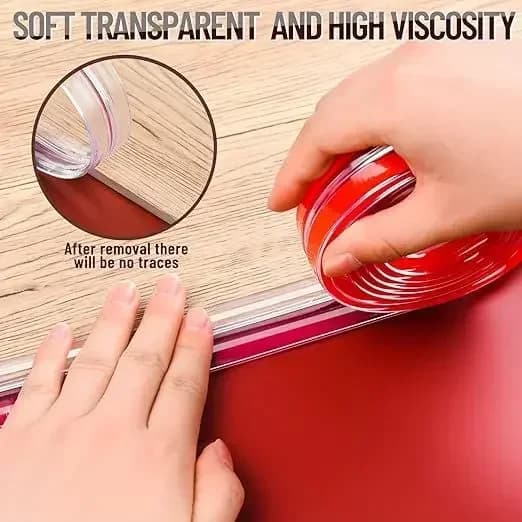 1/2 متر الجدول واقي للحواف سيليكون حماية الطفل شريط حماية الشريط الذاتي لاصق الاصطدام برهان الاطفال سلامة الأثاث ركن حماة - 3