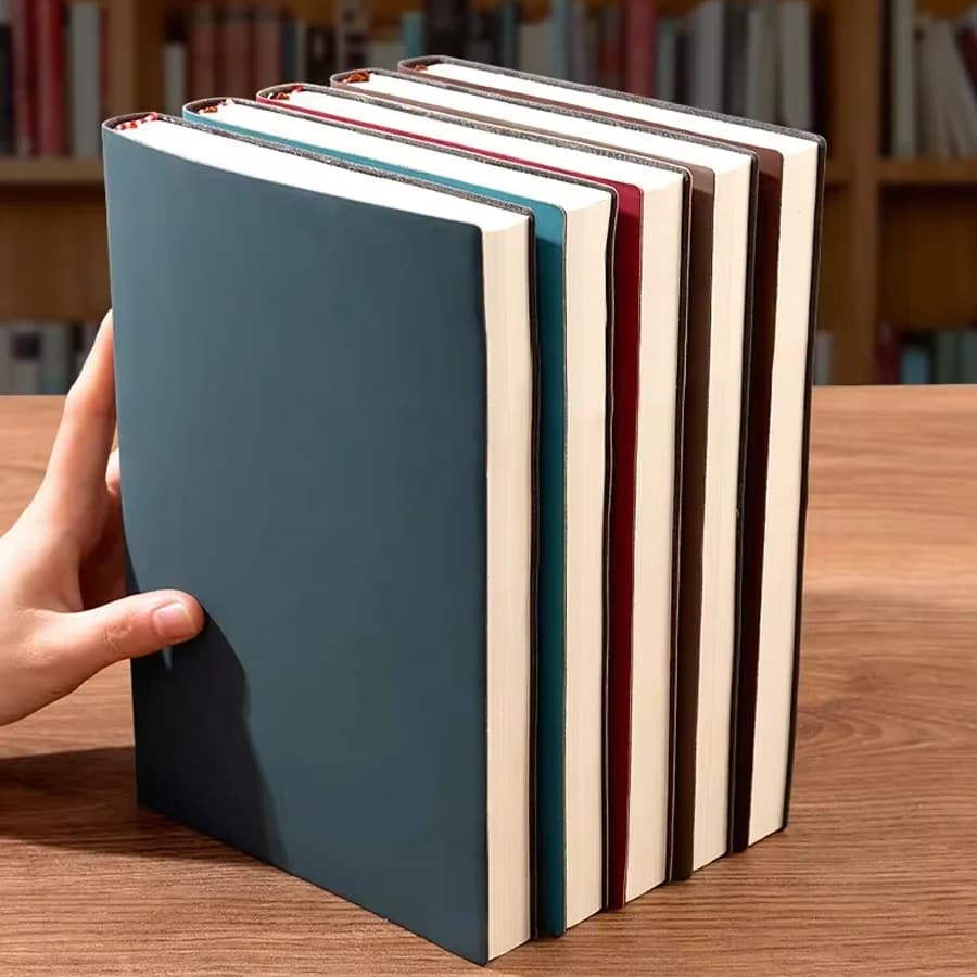 دفتر ملاحظات A5 من الجلد الناعم مع 120/360 صفحة، غلاف مقاوم للماء ولمسة مريحة