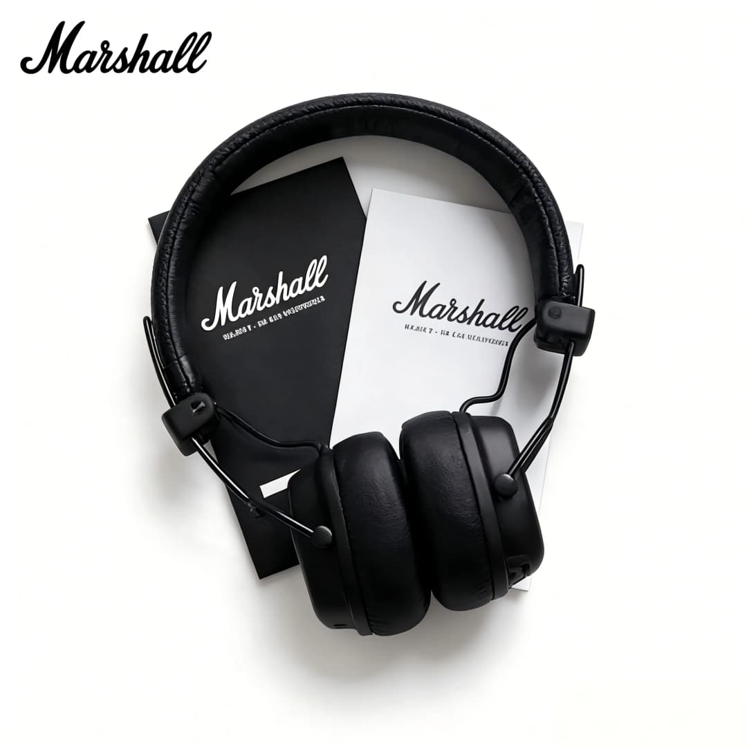 Marshall Major V 5 Bluetooth Wireless On-Ear Headphones 3D Surround Sound Deep Bass Sport Gaming Video Headset with Microphone - 2