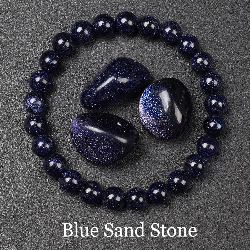 6/8mm Reiki Blue Apatite Bead Bracelet Men Women Natural Stone Blood Circulation Stimulate Enthusiasm Health Care Couple Jewelry - 3