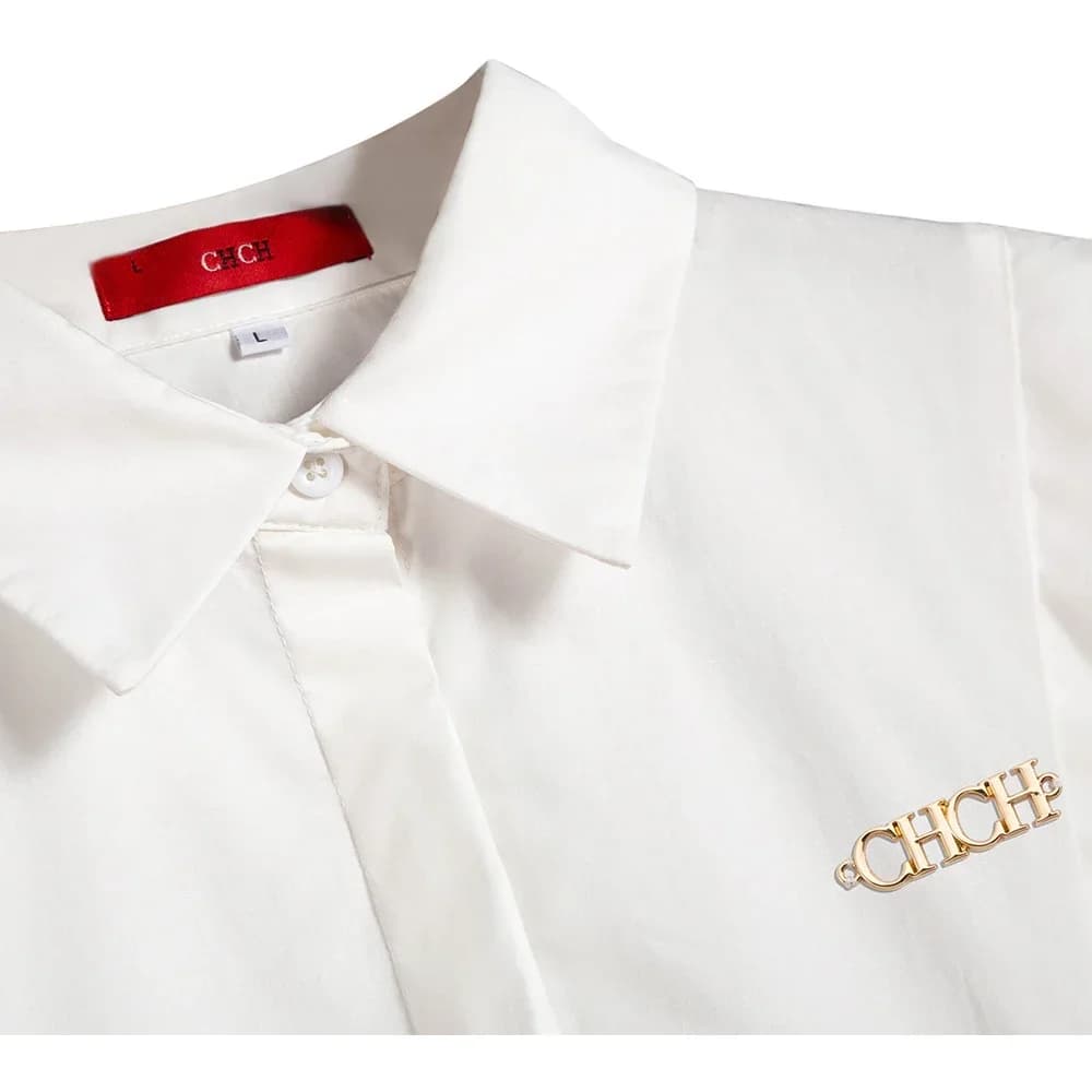 قميص نسائي جديد 2025 ركاب متعدد الاستخدامات قميص نسائي بأكمام طويلة نسيج القطن أنيق موضة ملابس علوية غير رسمية للسيدات - 6