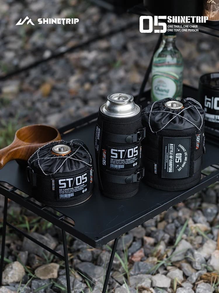 غطاء واقي لاسطوانة الغاز، سلسلة خارجية، مقاوم للصدمات، تخزين وتزيين معدات التخييم - 5