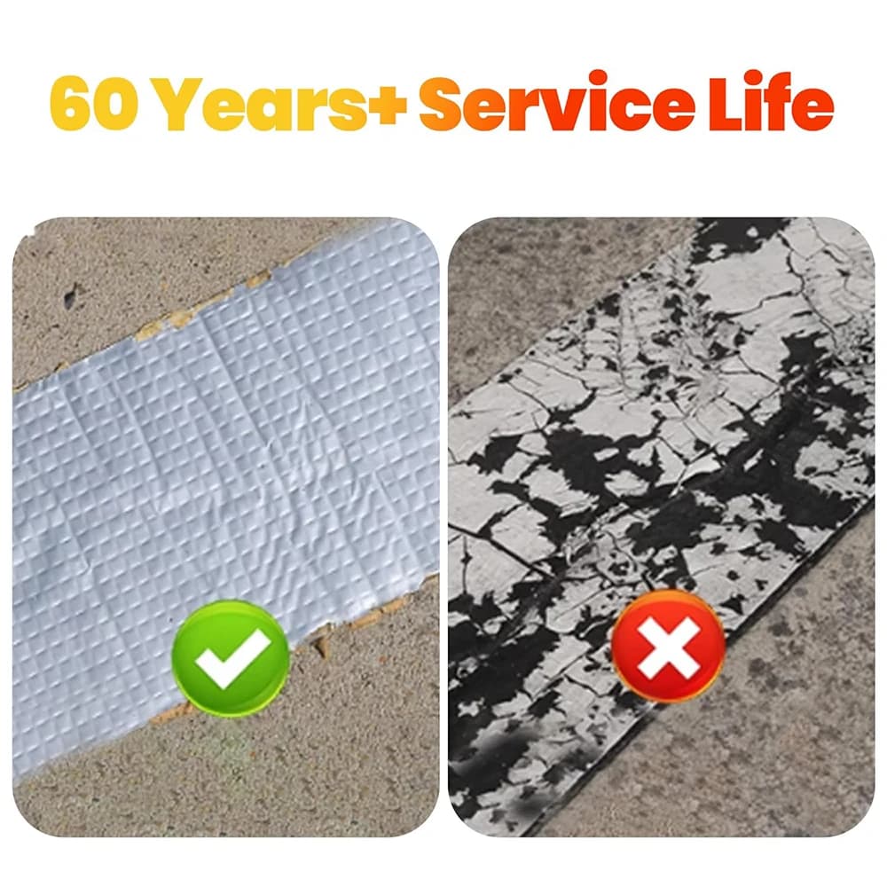 شريط مقاوم للماء عالي مقاومة الحرارة من رقائق الألومنيوم شريط بيوتيل لإصلاح شقوق الجدران وحمامات السباحة والسقف وقنوات التهوية شريط ذاتي اللصق - 3