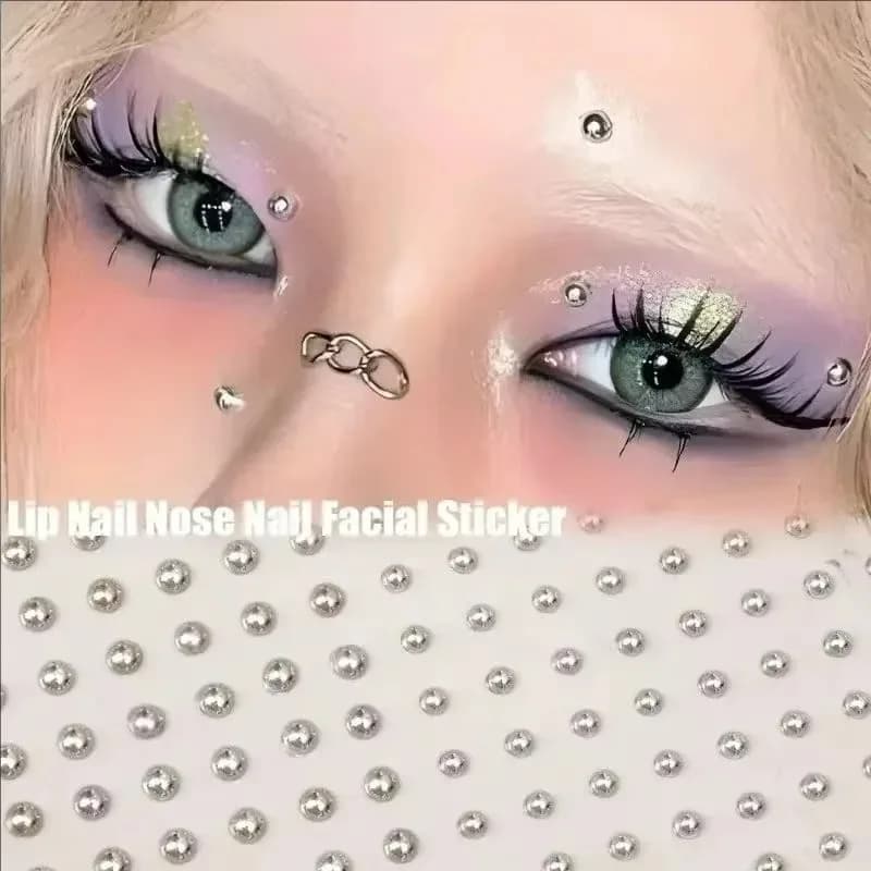 180pcs Non Piercing Lip Nails Sticker Selfadhesive Waterproof Reusable Fake Lip Nail Eyebrow Nose Ring Body Belly Button Jewelry - 6