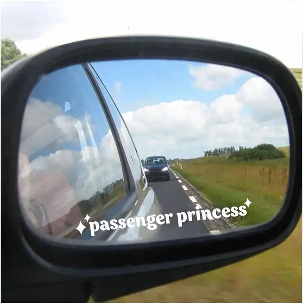 Car Stickers Fun Mirror Decorative Sticker Passenger Princess Waterproof Sticker Mirror Cover Film Woman for Universal Model - 2