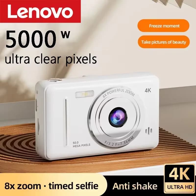 كاميرا لينوفو ديجيتال 4k رترو سي سي دي 50 مليون بكسل تركيز تلقائي كاميرا مستوى المبتدئين فلاش كاميرا مزدوجة كاميرا سي سي دي محمولة للطلاب