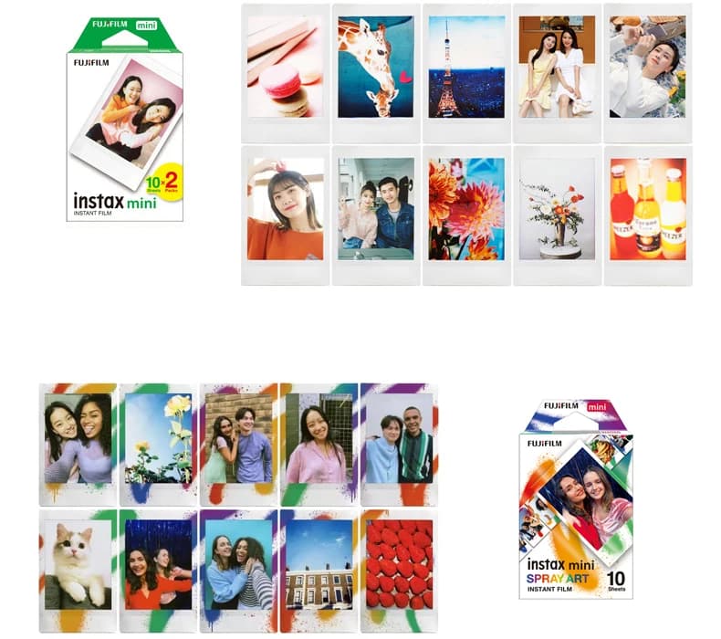 Fujifilm Instax Mini Film 10-50 Sheets Exposures Papers Color Design for Fuji Instax mini 12 Film Camera mini 11/40/9/8/7/70/90 - 3