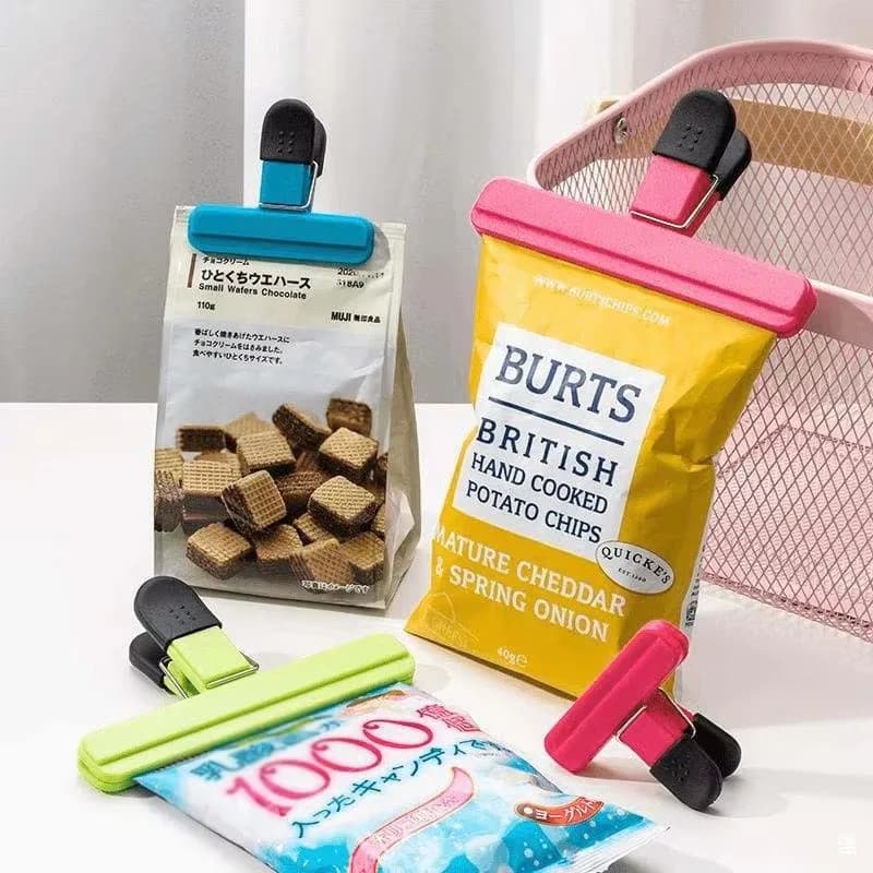 مشابك أكياس محمولة لتخزين الطعام والوجبات الخفيفة، مشابك إغلاق محكمة، أداة بلاستيكية، إكسسوارات تنظيم المطبخ - 3