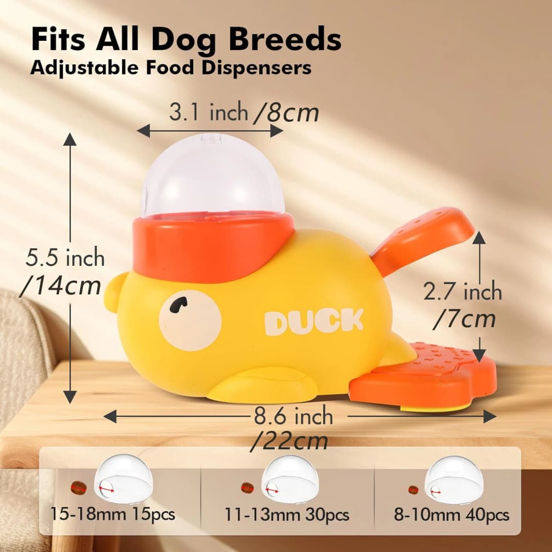 Pet Snack Feeder Dog Food Dispenser Automatic Feeder Puppy Cartoon Duck Design Used to Train Dogs Accessories Cats Cat Supplies - 6