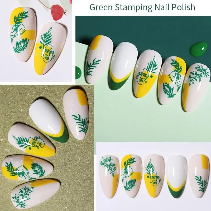 BORN PRETTY 10ml 25 Colors Nail Stamping Polish Nail Art Varnish with Peel Off Nail Latex Black White Colorful Stamp Polish - 4