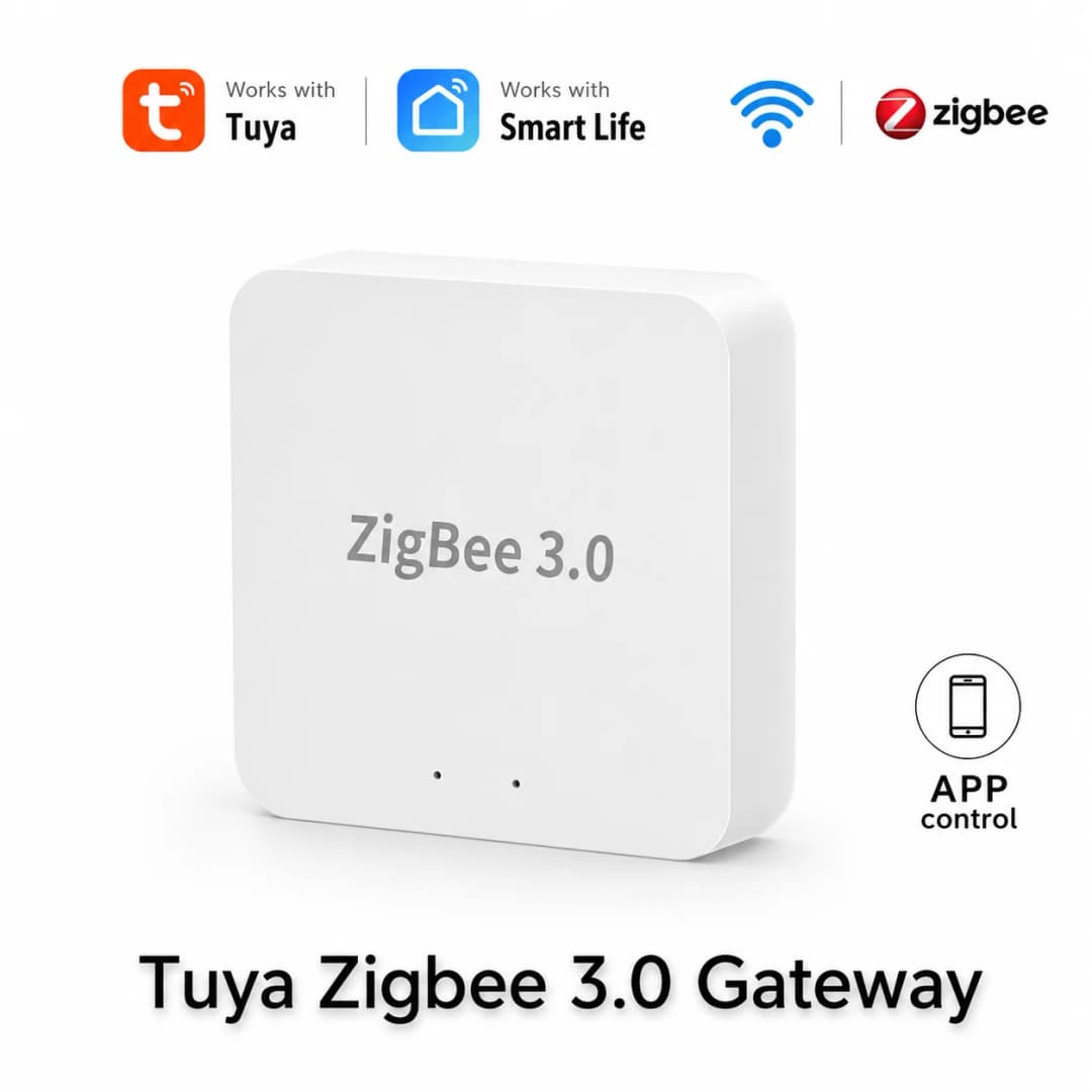 مركز بوابة Tuya Zigbee 3.0 جسر لاسلكي للمنزل الذكي جهاز أتمتة بتحكم عن بعد عبر تطبيق Smart Life يعمل مع Alexa وGoogle