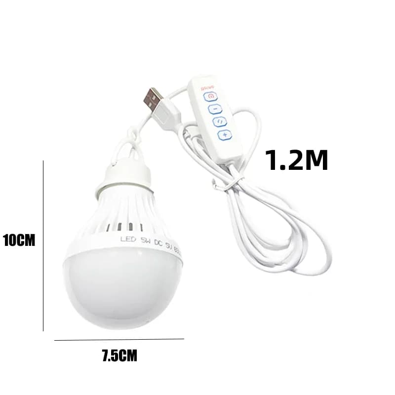 إضاءة تخييم LED 7 واط مصباح طوارئ USB مصباح معلق للخيمة للشواء والصيد والإصلاح معدات إضاءة محمولة للخارج - 6