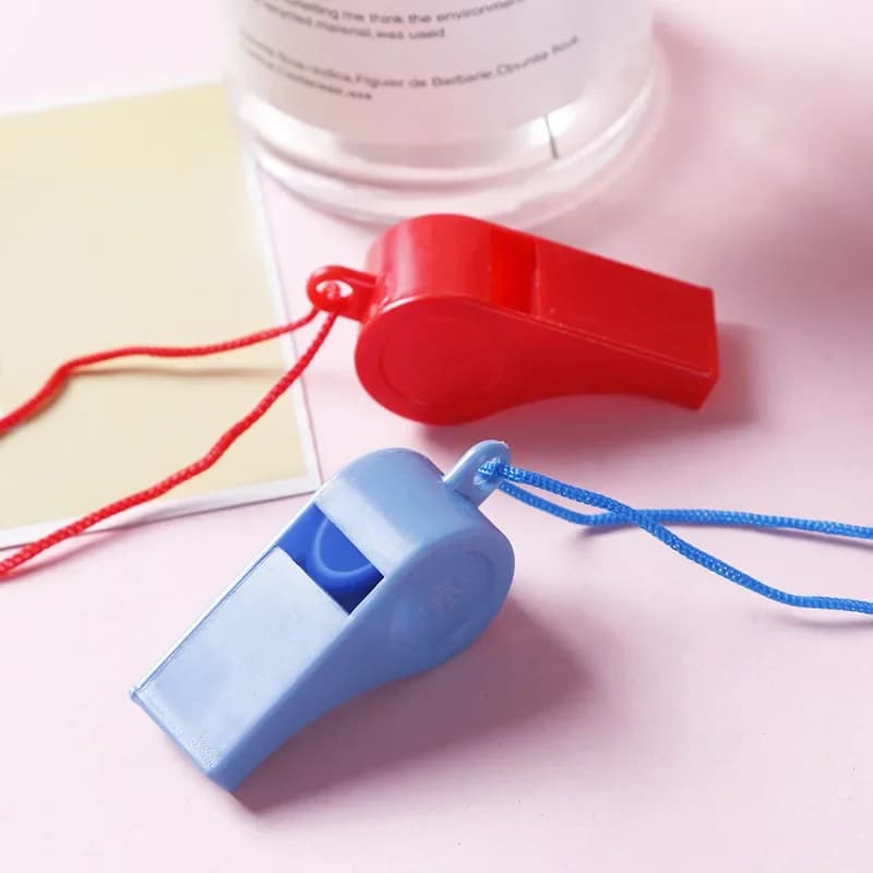 صفارة صغيرة مع حبل للأطفال، صفارات تحكيم لكرة القدم والسلة، أدوات نجاة خارجية - 4