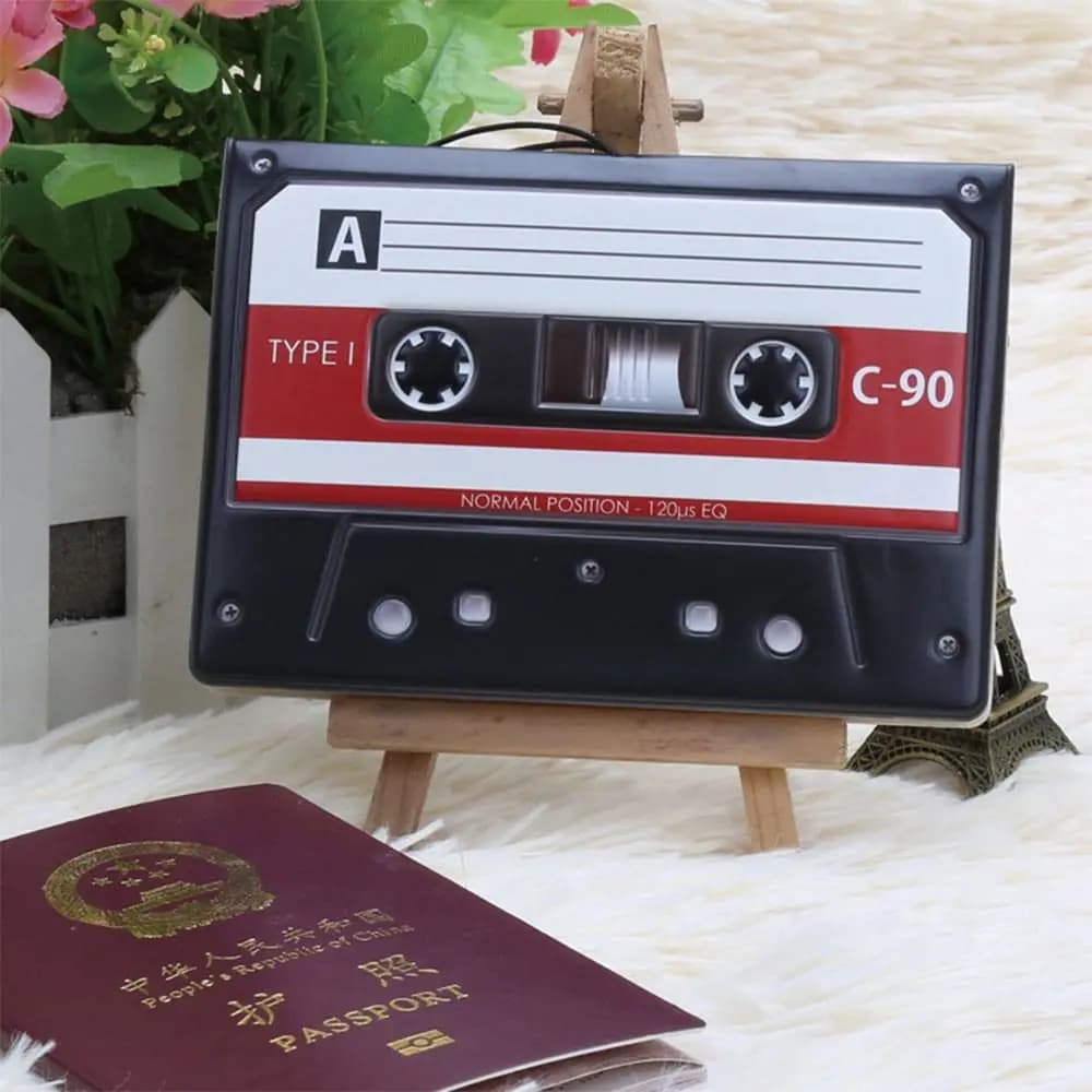 غطاء جواز سفر متعدد الألوان ثلاثي الأبعاد ، شريط صوتي على شكل بيانو ، غلاف واقي بشهادة الكاميرا ، حامل بطاقات متعدد الوظائف - 2