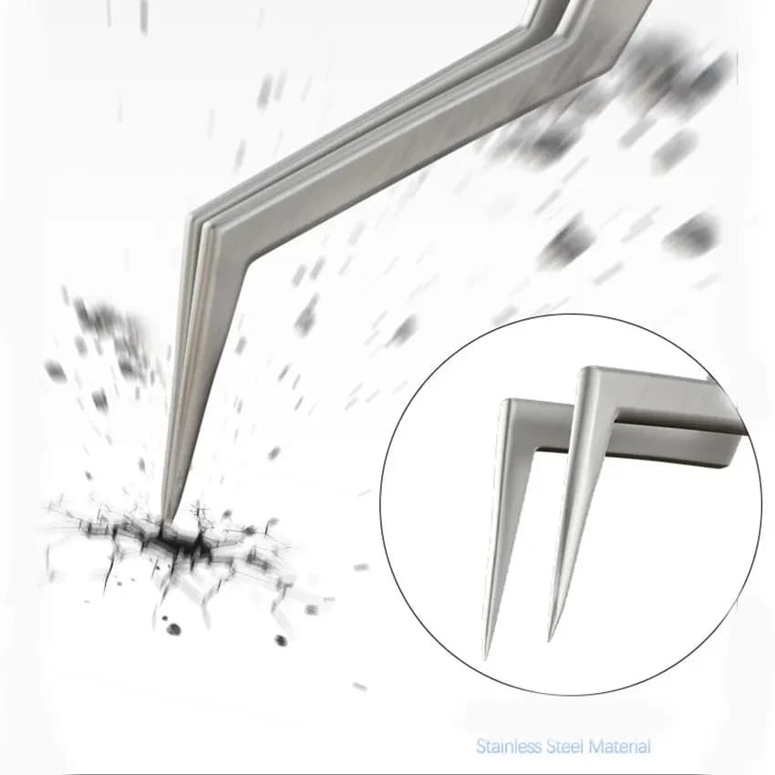 ملقط ميكانيك Aax-17 ثلاثي الأبعاد عالي الدقة خط طيران ملقط فائق الصلابة للحام وإصلاح رقائق IC الدقيقة - 4