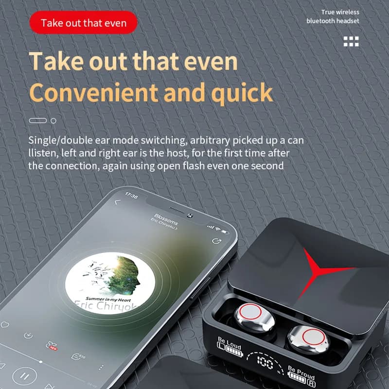 TWS M90 ، سماعات أذن لاسلكية للألعاب ، بلوتوث ، سماعات أذن رياضية مع ميكروفون ، سماعة رأس لاسلكية للآيفون ، شاومي ، أصلية - 3