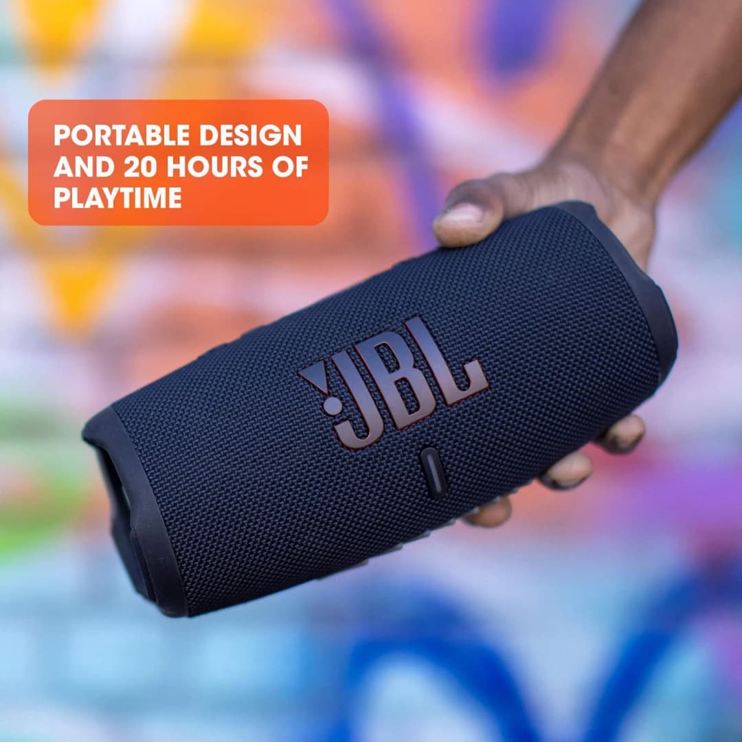 سماعة بلوتوث محمولة JBL Charge 5 مقاومة للماء IP67، بنك طاقة مع منفذ شحن USB، وقت تشغيل حتى 20 ساعة، تقنية JBL Partyboost - 2