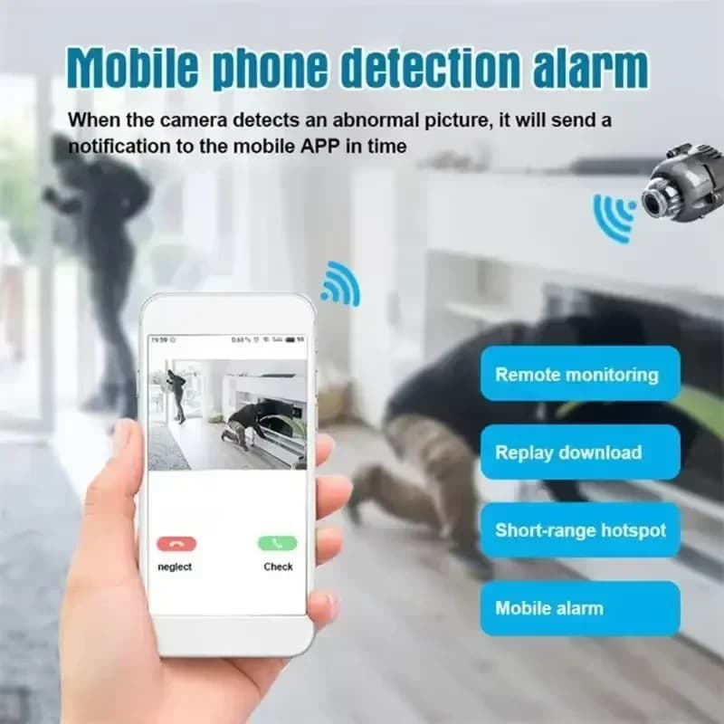 Mini 1080p HD Smart Camera Wireless Surveillance Security Video Cam Night Vision Motion Detect Camcorder Cam Monitor Smart Home - 5