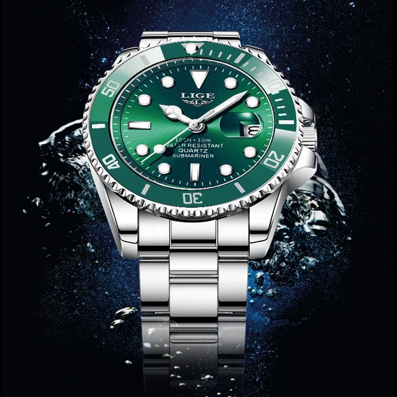 LIGE Fashion Luxury Watches for Men Original Top Brand Casual Sport Stainless Steel Wrist Auto Date Man Watch Clock Reloj Hombre - 4