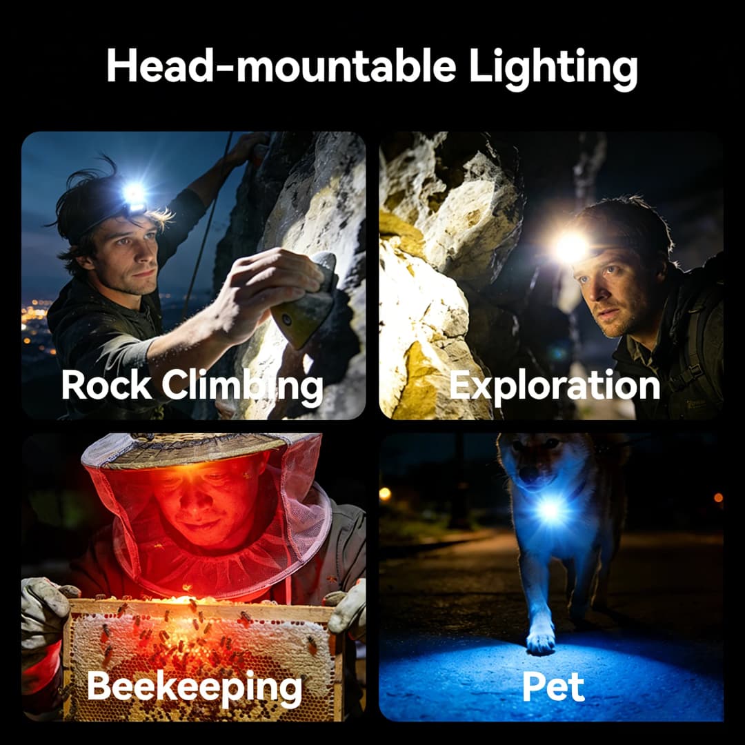Philips SFL 5551 Dual-Light Headlamp with Magnetic And Clip Features Adjustable Five-Color Light Sources Compact And Lightweight - 6