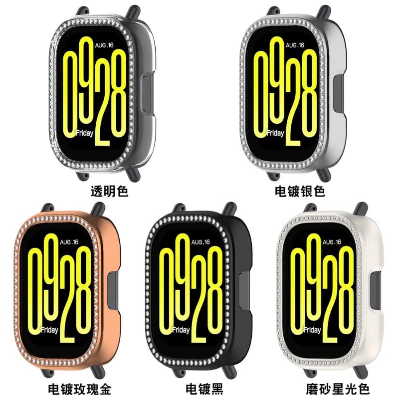 Bling PC Hollow Case for Redmi Watch 5 Active/ 5Lite Smart Watch Diamond Crystal Bumper edmi Watch 5Active 5 Lite Accessorie - 2