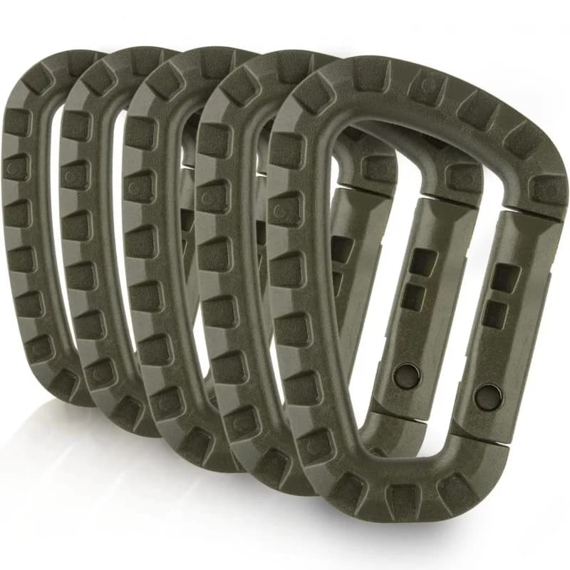 1/6/12 قطعة مشبك حقيبة ظهر تكتيكي 8.5 سم كارابينر تكتيكي سريع خطاف بلاستيك على شكل D لأدوات التخييم الخارجية