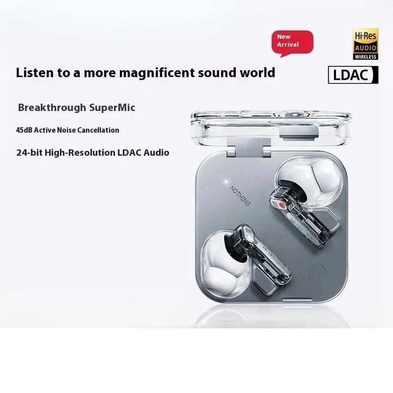 2025 New Nothing Ear (3) Earphones 45dB ANC Hi-Res Audio with LDAC&LHDC 11mm Ceramic Driver Support 8-Band EQ Global Version - 2