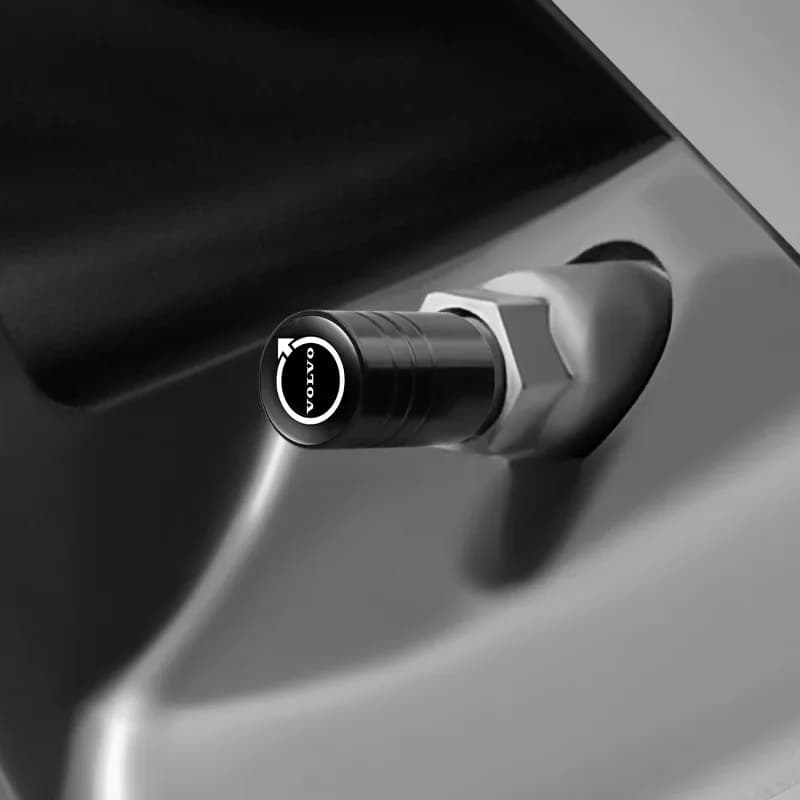 4 قطع أغطية صمامات إطارات سيارة من سبائك الألمنيوم لفولفو XC90 V90 V60 XC60 V40 S80 S60 S90 C40 XC40 V70 XC70 C30 C70 - 4