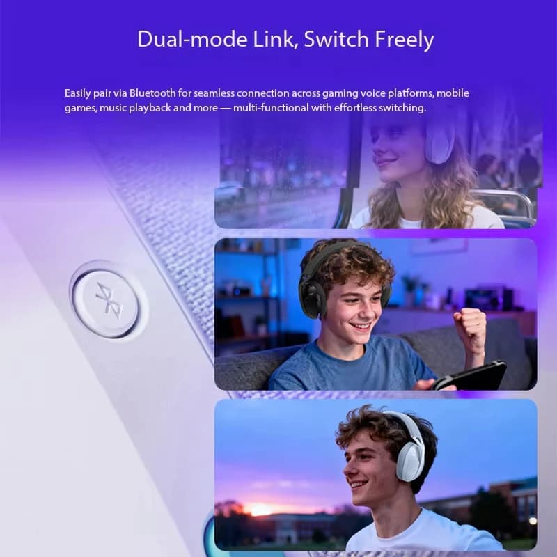 Logitech G321 Gaming Headset Over-Ear Wireless Bluetooth Dual-Mode Connection, Detachable Noise-Canceling Microphone for Gaming - 2