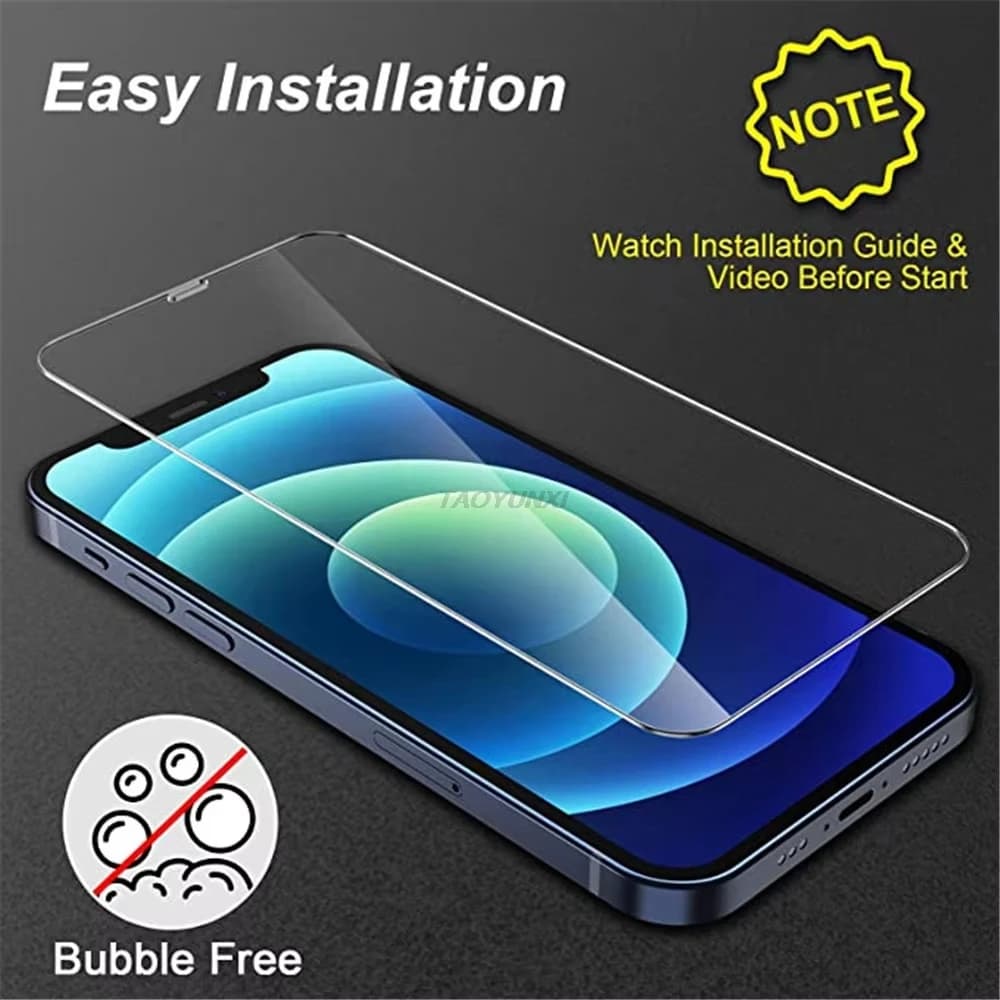 1-4Pcs Protective Glass For iPhone 17 16 15 14 13 12 11 Pro XR X XS Max Screen Protectors For iPhone 7 8 6 Plus 12 13 Mini Glass - 6