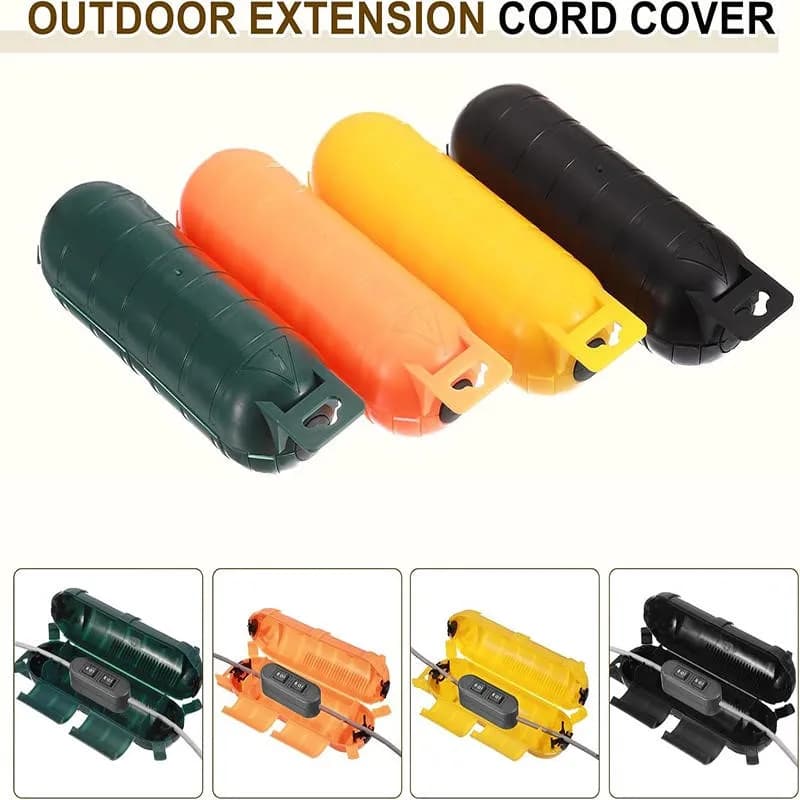 Outdoor Extension Cord Safety Cover with Waterproof Seal, Weatherproof Electrical Connection Box to Protect Outdoor Outlet - 3