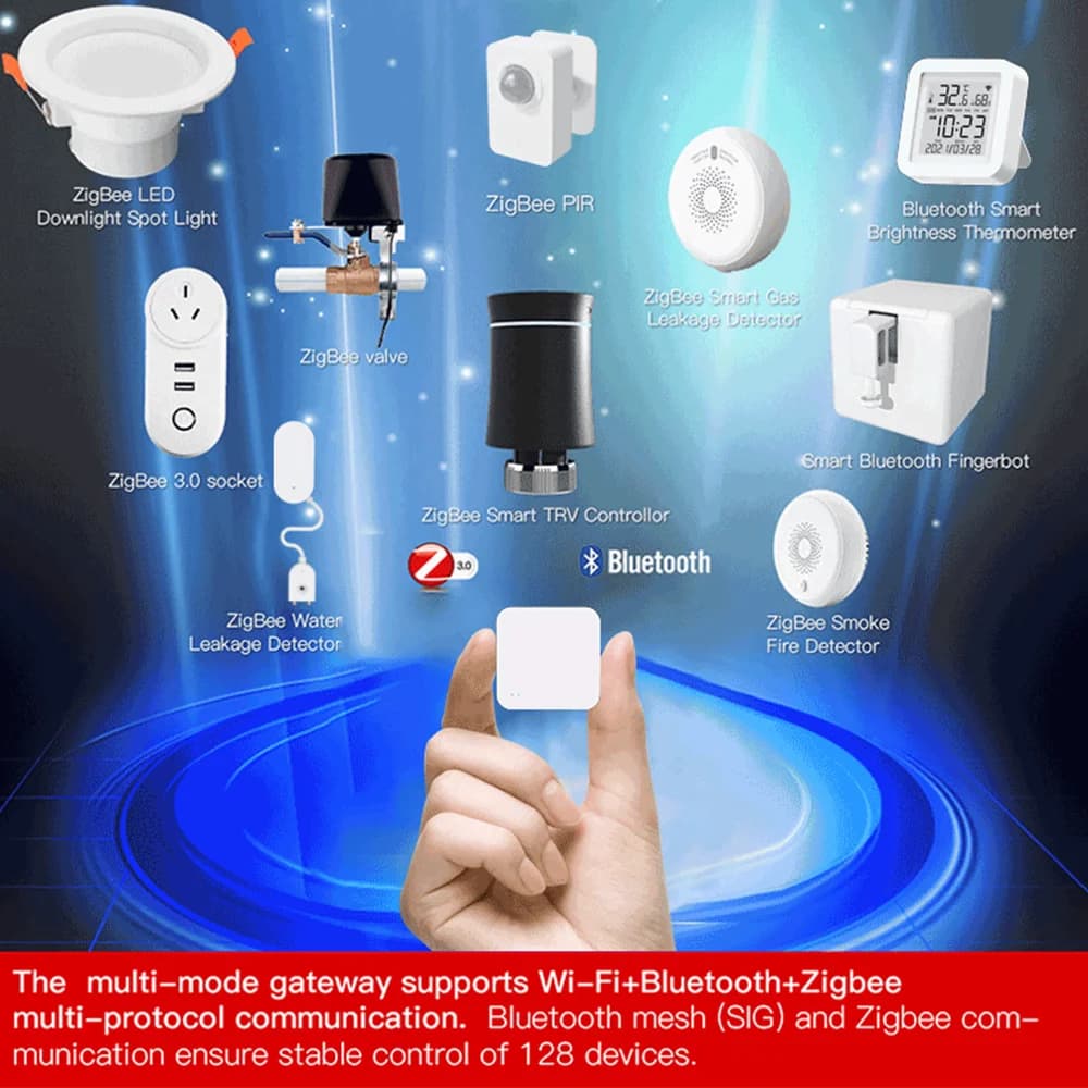 Tuya Zigbee Hub  Wireless Multi Mode Gateway For Smart Home Automation for ZigBee Devices Via Smart Life tuya smart home - 3