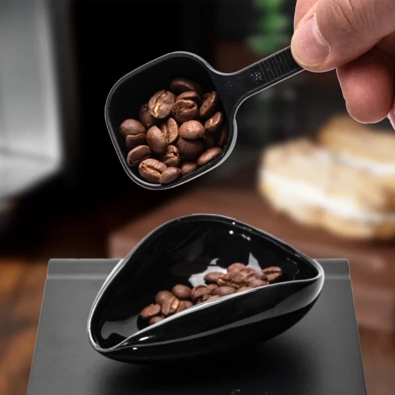 مجموعة كوب وملعقة جرعات حبوب القهوة Leeseph وعاء جرعات من السيراميك عدة صينية قياس للقهوة أو الشاي إكسسوارات إسبريسو - 5