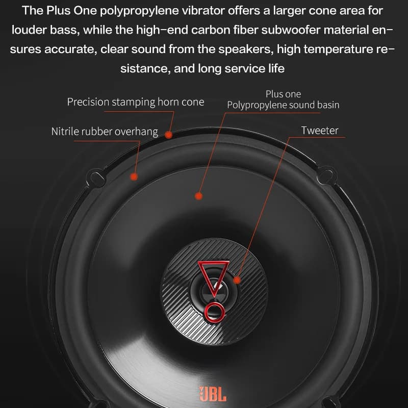 JBL Car Audio Speaker 6.5-inch STAGE3 627F High-Fidelity Coaxial Car Audio Subwoofer Tweeter Midrange Stereo Speaker - 3