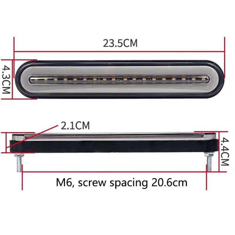 1PC/2PCS 12V Versatile Car Tail light Truck LED Turn Signal Lamp Stop Reverse Safety Indicator Taillight For Trailer lorry Van - 2