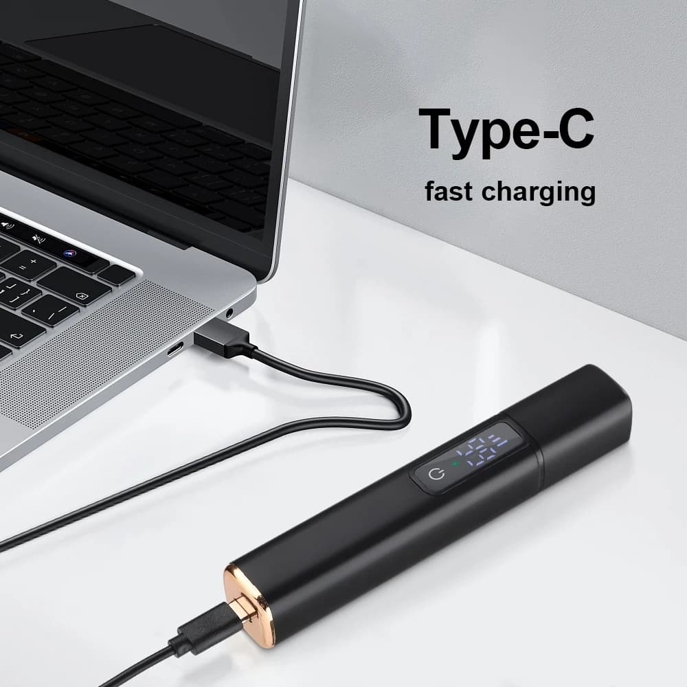 مقص شعر الأنف الكهربائي قابل لإعادة الشحن حلاقة تلقائية مقص أنف محترف للجنسين قابل للغسل مقص شعر أنف غير مؤلم - 6