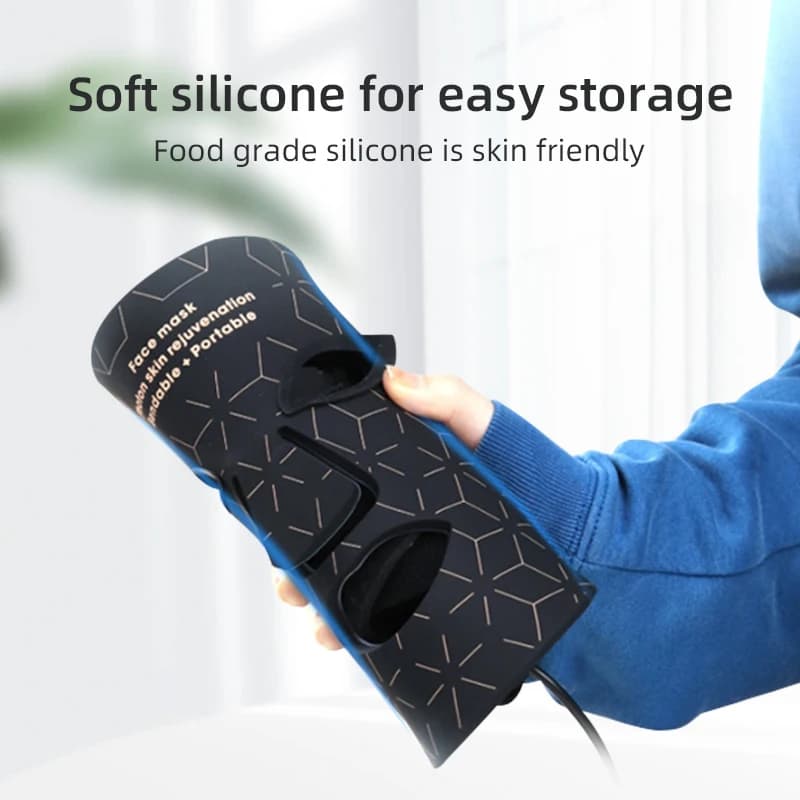 قناع الوجه المحمول LED بأربعة ألوان، علاج بالضوء الأحمر 850NM، قريب من الأشعة تحت الحمراء، علاج الفوتون للعناية بالبشرة - 6