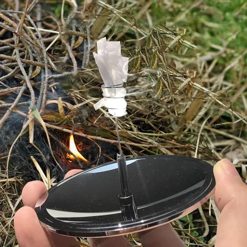 Portable Outdoor Solar Lighter Camping Survival Fire Waterproof & Windproof Fire Starter Outdoor Emergency Tool Gear Accessories - 5